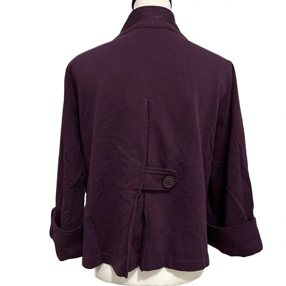 CAbi Purple Swing Cotton Cropped Jacket Style 182 Size M - Picture 3 of 11